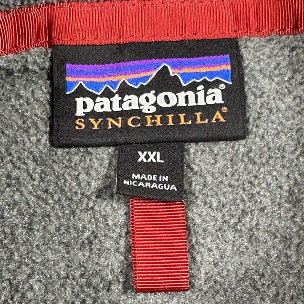 Patagonia Synchilla Snap T Fleece Pullover Men’s XXL Gray Outdoors 25580 READ - Picture 4 of 8